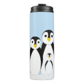 Niedliche Pinguinfamilie Thermosbecher (Vorderseite)