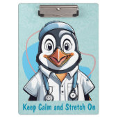 Niedliche Pinguingeschenke für Physiotherapeuten Ä Klemmbrett (Vorderseite)