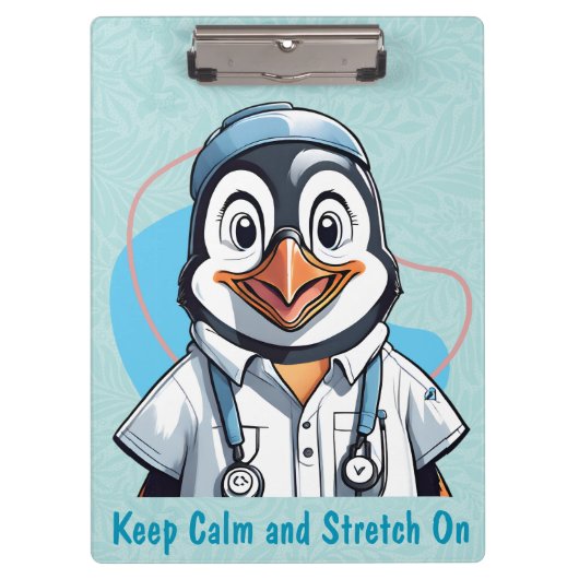 Niedliche Pinguingeschenke für Physiotherapeuten Ä Klemmbrett (Vorderseite)