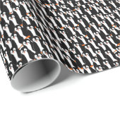 Niedliche Pinguinpilze Geschenkpapier (Rolleneckpunkt)