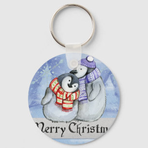 Niedliche Pinguinumarmungen Schlüsselanhänger