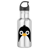 Niedliche Pinguinwand Edelstahlflasche (Vorderseite)