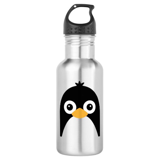 Niedliche Pinguinwand Edelstahlflasche (Vorderseite)