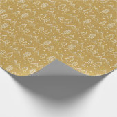 Niedliche Pinienbäume und Berggold Geschenkpapier (Ecke)