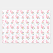 Niedliche Pink Baby Duschgel Geschenkpapier Set (Vorderseite 3)