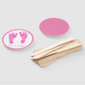 Niedliche Pink Baby Footprints durch eine Girl Bab Fächer (Non-assembled)