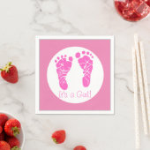 Niedliche Pink Baby Footprints durch eine Girl Bab Serviette (Beispiel)