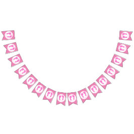 Niedliche Pink Baby Footprints durch eine Girl Bab Wimpelkette