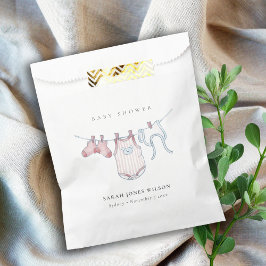 Niedliche Pink Baby Girl Clothesline Kinderdusche Geschenktütchen