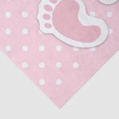 Niedliche Pink Baby Girl Footprints Seidenpapier (Ausschnitt)