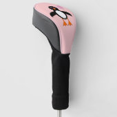 Niedliche Pink Baby Girl Pinguin Golf Driver Abdec Golf Headcover (angewinkelt)