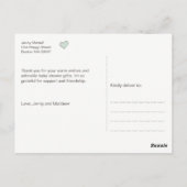 Niedliche Pink Baby Kleidung | Babydusche Vielen D Postkarte (Rückseite)