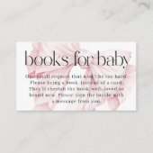 Niedliche Pink Bow Books für Baby Begleitkarte (Vorderseite)