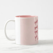 Niedliche Pink Bow Tasse - Baby Pink mit Fuchsia M (Links)