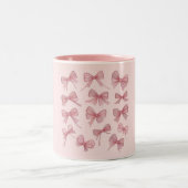 Niedliche Pink Bow Tasse - Baby Pink mit Fuchsia M (Mittel)