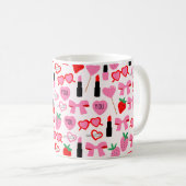 Niedliche Pink Bows Kaffee Tasse (VorderseiteRechts)