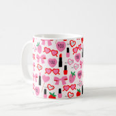 Niedliche Pink Bows Kaffee Tasse (Vorderseite Links)