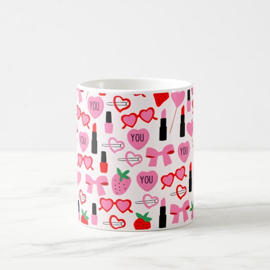 Niedliche Pink Bows Kaffee Tasse (Mittel)