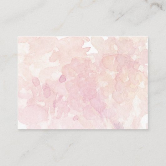 Niedliche Pink Bunny Floral BÜCHER FÜR BABY Anfrag Begleitkarte (Rückseite)