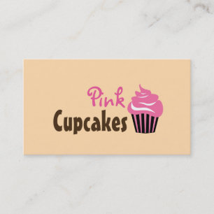 Niedliche Pink Cupcake Bäckerei Business Card Visitenkarte