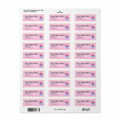 Niedliche Pink Cupcake Bakery Labels (Vorne)