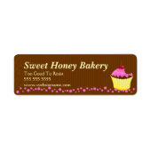 Niedliche Pink Cupcake Bakery Labels (Vorne)