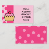 niedliche Pink Cupcake Business Cards Visitenkarte (Vorne/Hinten)