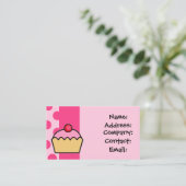 niedliche Pink Cupcake Business Cards Visitenkarte (Stehend Vorderseite)
