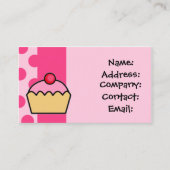 niedliche Pink Cupcake Business Cards Visitenkarte (Vorderseite)