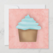 Niedliche Pink Cupcakes Einladung (Rückseite)