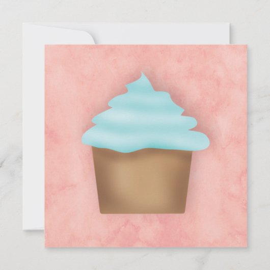 Niedliche Pink Cupcakes Einladung (Rückseite)