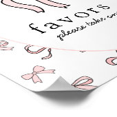 Niedliche Pink Doodle Favoriten Zeichen Poster (Ecke)