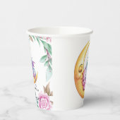 Niedliche Pink Dragon und Peony Girl Babydusche Pappbecher (Links)