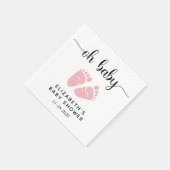 Niedliche Pink Feet Baby Girl Dusche Serviette (Ecke)