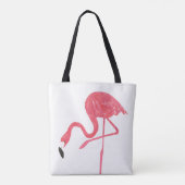Niedliche Pink Flamingos Aquarellfärbung Tasche (Rückseite)