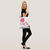 Niedliche Pink Flamingos Aquarellfärbung Tasche (Am Model)