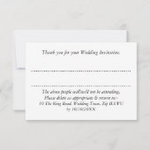 Niedliche Pink Flamingos Bride & Groom Wedding Einladung (Rückseite)