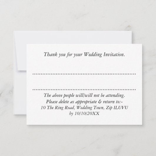 Niedliche Pink Flamingos Bride & Groom Wedding Einladung (Rückseite)