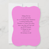 Niedliche Pink Flamingos Bride & Groom Wedding Einladung (Rückseite)