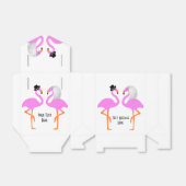 Niedliche Pink Flamingos Bride & Groom Wedding Geschenkschachtel (Ungefaltet)