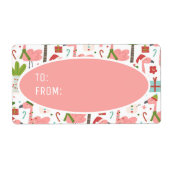 Niedliche Pink Flamingos Weihnachtsmannmütze Weihn (Vorne)