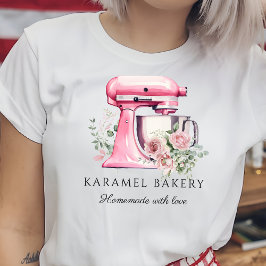 Niedliche Pink Floral Mixer Bäckerei Tri-Blend Shirt