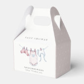 Niedliche Pink Girl Clothesline Kinderdusche Geschenkschachtel (Rückseite)
