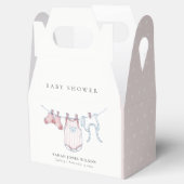 Niedliche Pink Girl Clothesline Kinderdusche Geschenkschachtel (Geöffnet)