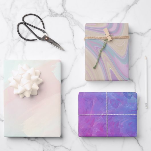 Niedliche Pink Girly Geschenkpapier Set (Vorderseite)