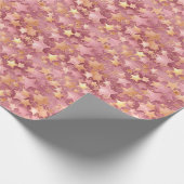 Niedliche Pink & Gold Stars Elegantes Muster Geschenkpapier (Ecke)