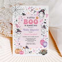 Niedliche Pink Halloween Ghost Girl Babydusche