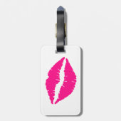 Niedliche Pink Kisses Krawatte Gepäckanhänger (Rückseite vertikal)