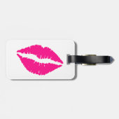 Niedliche Pink Kisses Krawatte Gepäckanhänger (Rückseite horizontal)