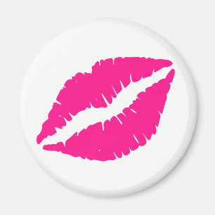 Niedliche Pink Kisses Krawatte Magnet